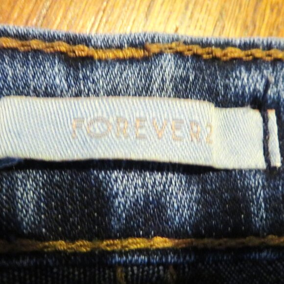 Forever 21 Blue Denim Pencil Skirt Knee Length Size XS - Picture 5 of 5